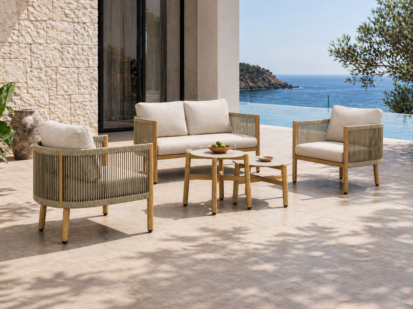 Solar Outdoor Conversation Set